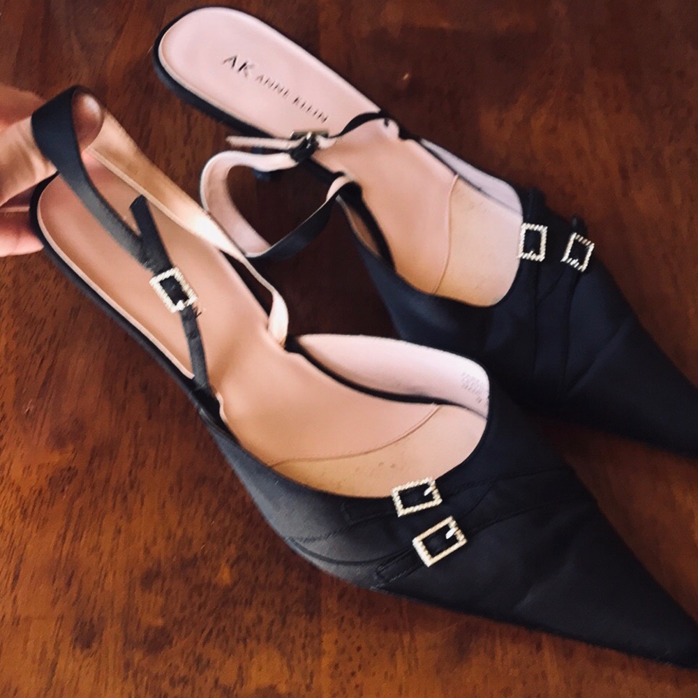 Black Satin Shoes